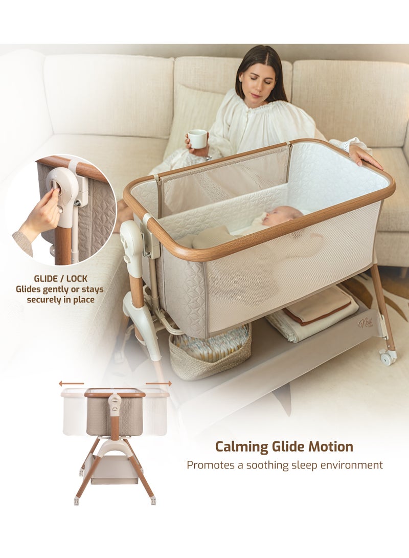 Jikel - Nest Glide Co-Sleeper Bedside Crib - Wood Beige - Image 4