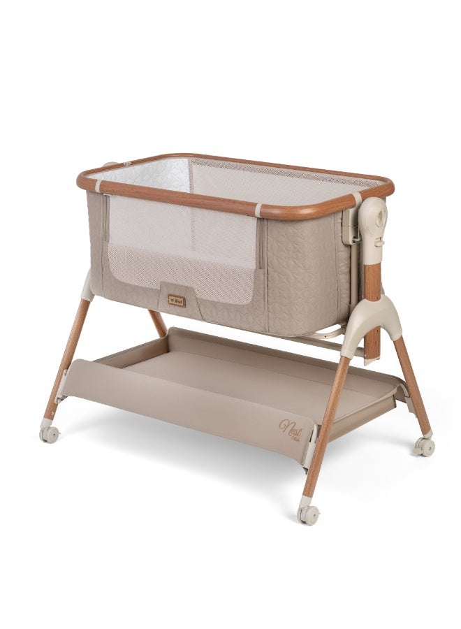Jikel - Nest Glide Co-Sleeper Bedside Crib - Wood Beige - Image 1