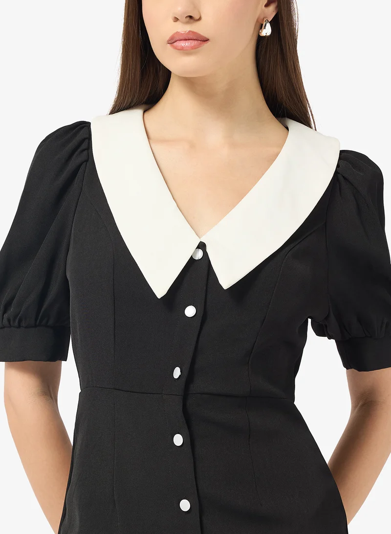 ELLA Puff Sleeve Shift Dress