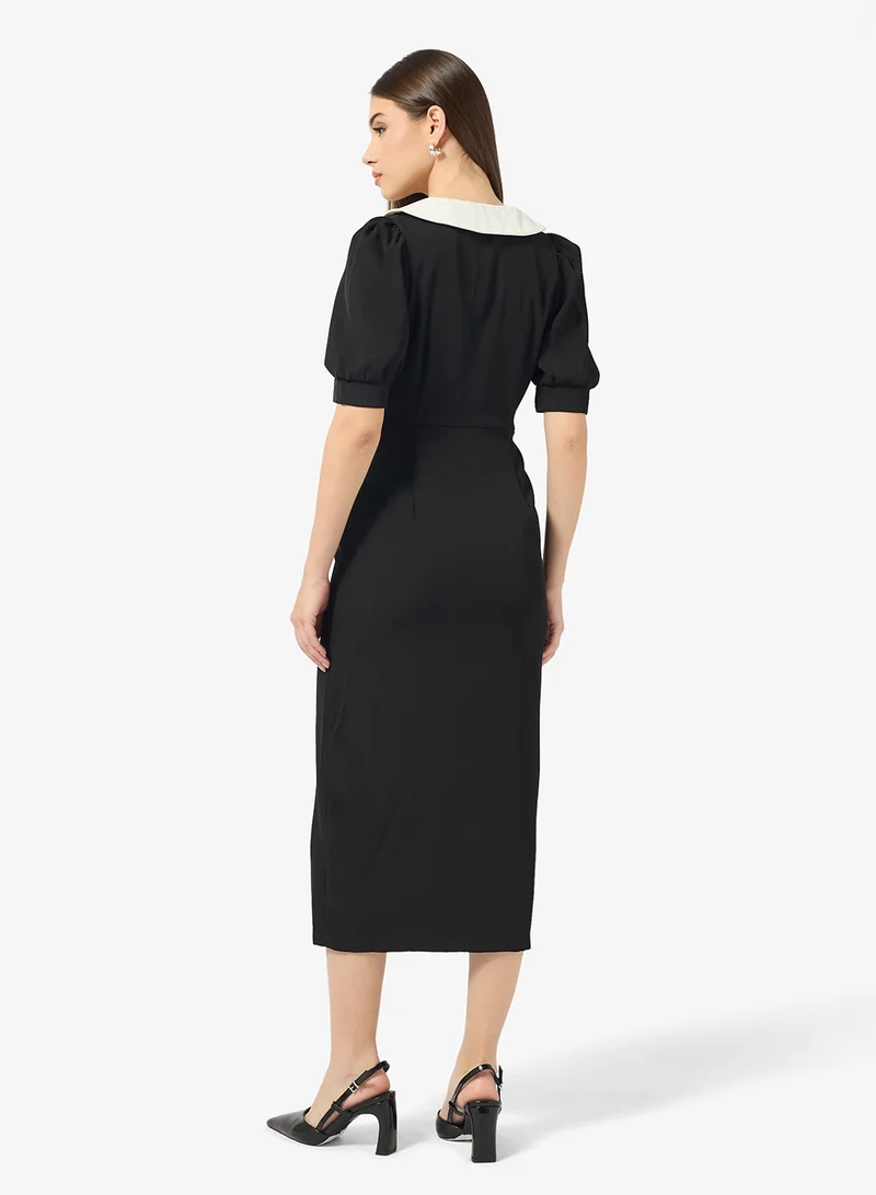 ايلا Puff Sleeve Shift Dress