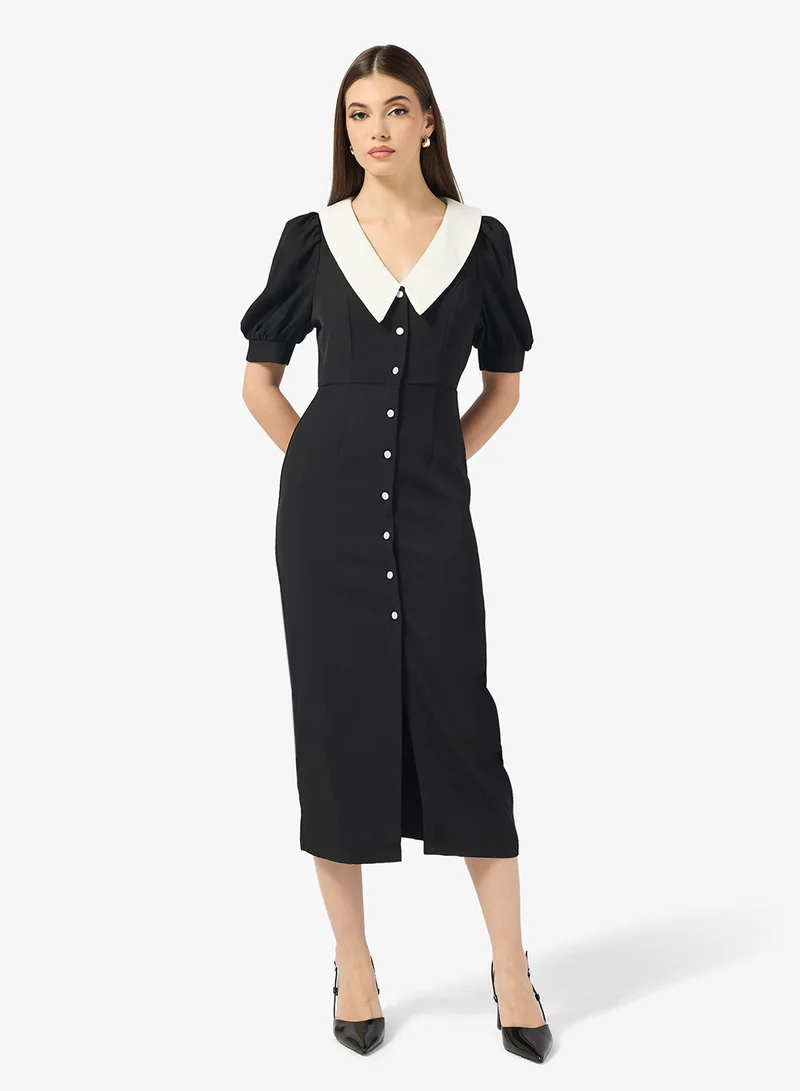 ELLA Puff Sleeve Shift Dress