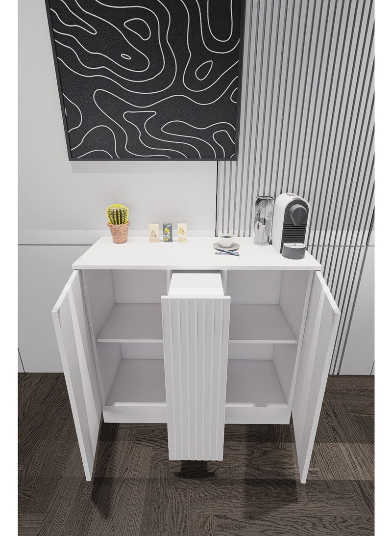 كوفي وورلد ركن القهوة مودرن عصري باللون أبيض. - Image 5