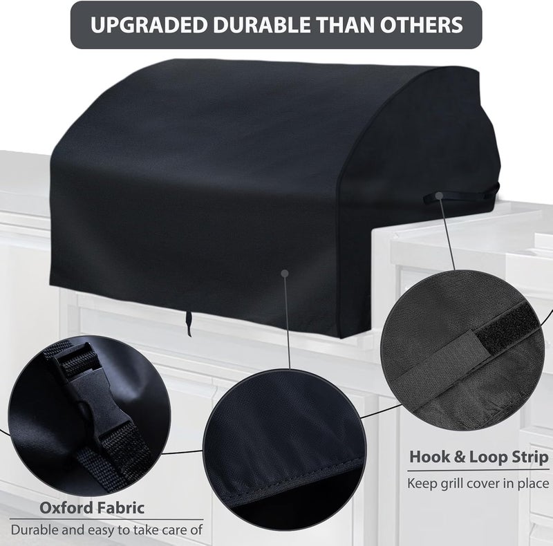 Charbrofire OG36 Grill Cover Replacement Parts for Wolf Built-in 36 Inch Grills Twin Eagles Alfresco Lynx 36” Built in Heavy Duty BBQ Cover Griddle Hood Cover Black Grill Top Cover Outdoor Grill Parts 1 Pack - Image 3