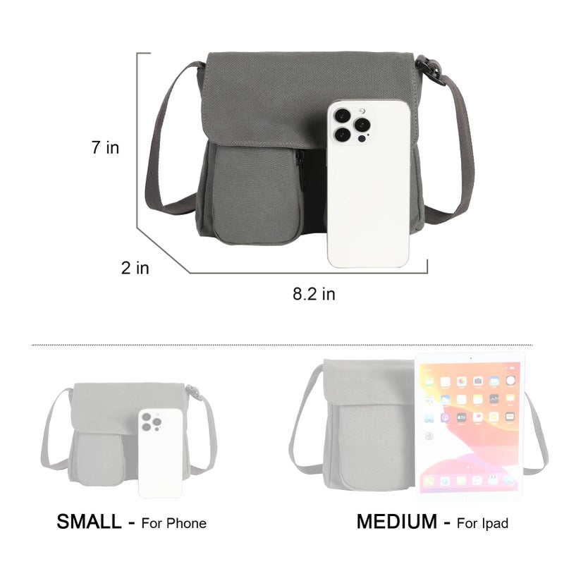 Phaoullzon Kawaii Crossbody Bag Cute Messenger Bags Canvas Shoulder Purse Gifts for Teens - Image 4