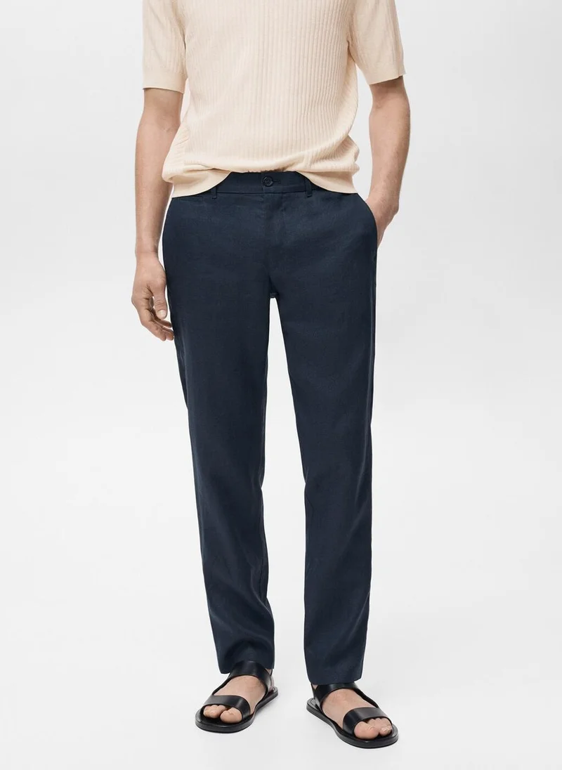 Mango Man Casual Slim-Fit Pants