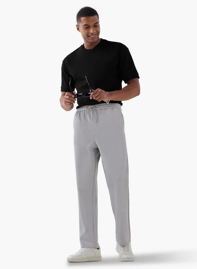 Iconic Iconic Regular Fit Pants with Drawstring Closure and Pockets
