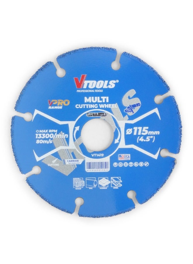 في تولز شفرة منشار ألماس مختلط مقاس 115 مم لقطع الخشب والصلب والرخام والـ PVC - Image 1