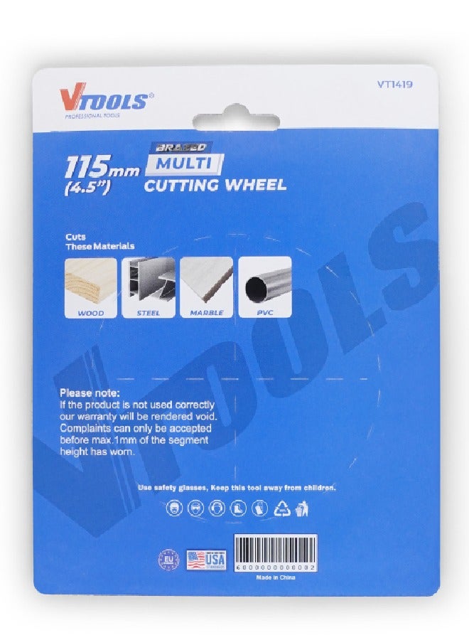 في تولز شفرة منشار ألماس مختلط مقاس 115 مم لقطع الخشب والصلب والرخام والـ PVC - Image 4