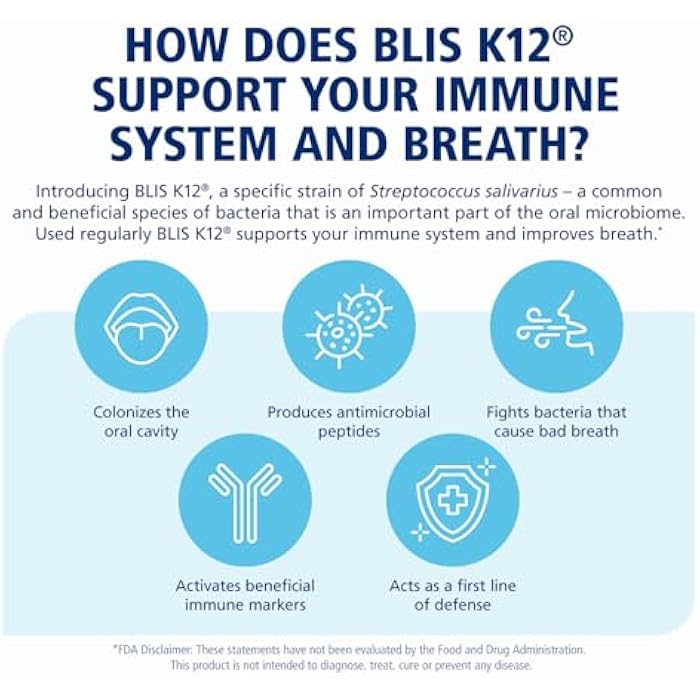 BLIS ThroatHealth Oral Probiotics K12 - Immune & Throat Support, Vanilla - 60 Lozenges, 2.5 Billion CFU - Image 5