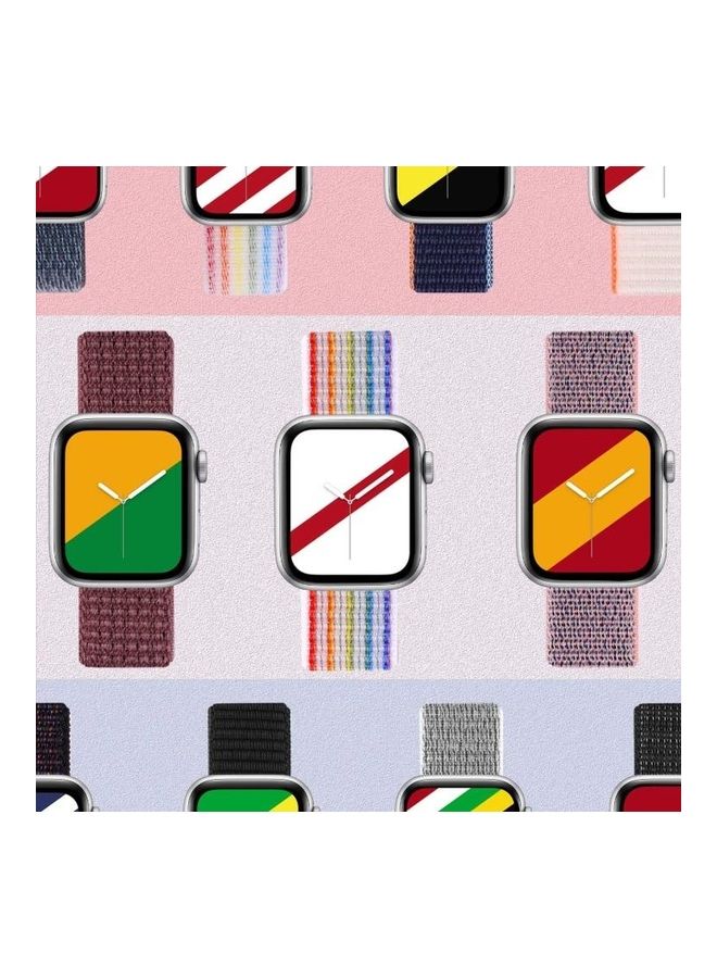 NIBEMINENT Hook and Loop Fastener Dual Section Replacement Watchband for Apple Watch Series 7/6/SE/5/4/3/2/1 42/44/45mm Seashell - Image 3