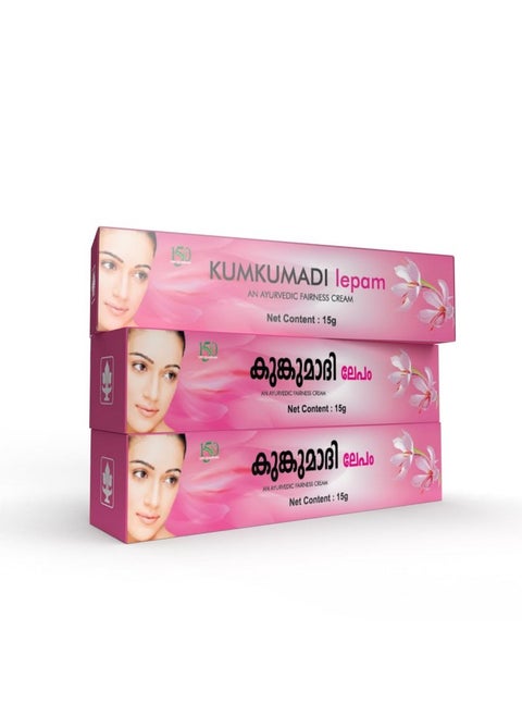 Kumkumadi Lepam | Natural Remedy For Pigmentation And Dark Spots - 15G (Pack Of 3)