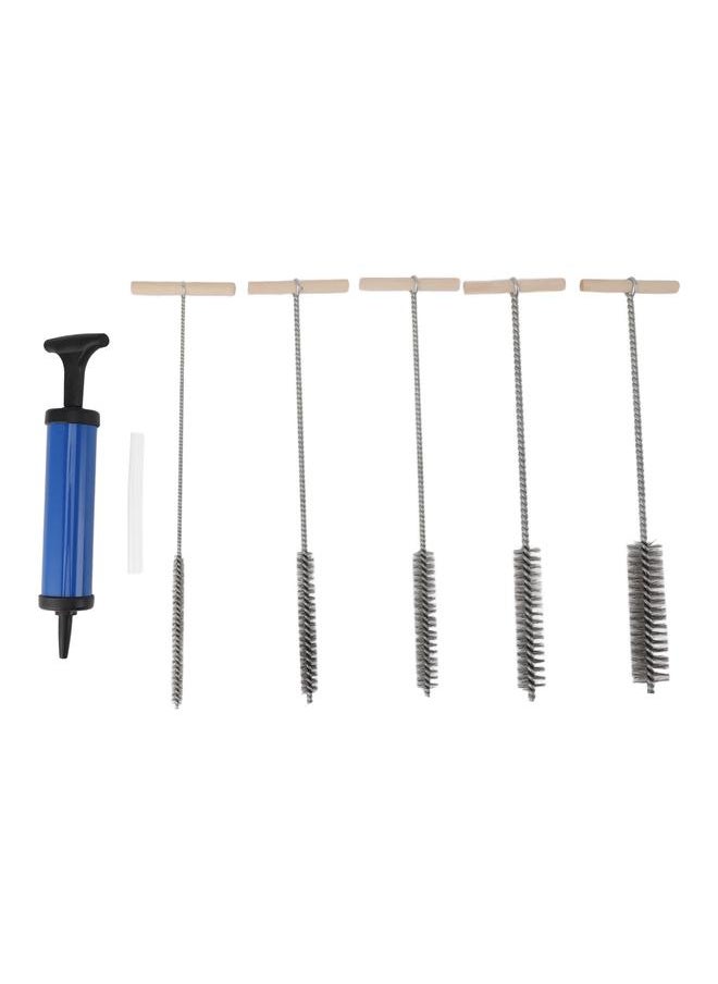 Thoraya - Pipe Cleaning Brush Set 8mm 12mm 16mm 20mm 25mm with Blower Drill Hole Cleaning Brush for Tube Cleaning - Image 1