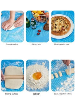 Lemon Baking Mat Non-Stick Silicon Rolling Pastry Mat, 50 * 40cm Silicon, for Bake Pizza Cake Pie Crust Mat, With plastic scraper  - Image 2