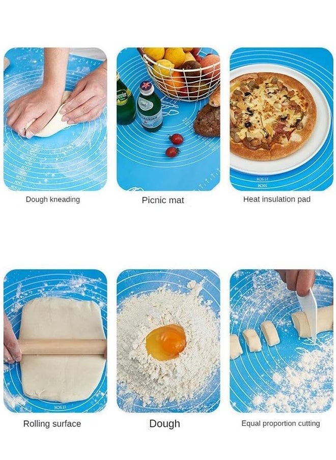 Lemon Baking Mat Non-Stick Silicon Rolling Pastry Mat, 50 * 40cm Silicon, for Bake Pizza Cake Pie Crust Mat, With plastic scraper  - Image 2