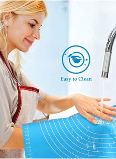 Lemon Baking Mat Non-Stick Silicon Rolling Pastry Mat, 50 * 40cm Silicon, for Bake Pizza Cake Pie Crust Mat, With plastic scraper  - Image 3