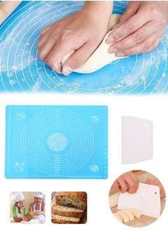Lemon Baking Mat Non-Stick Silicon Rolling Pastry Mat, 50 * 40cm Silicon, for Bake Pizza Cake Pie Crust Mat, With plastic scraper  - Image 1