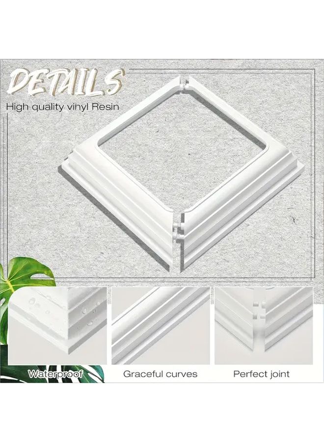 2Pcs White Plastic Column Sleeves For Wooden Vinyl Columns Stair Handrails Fence Deck - Image 5