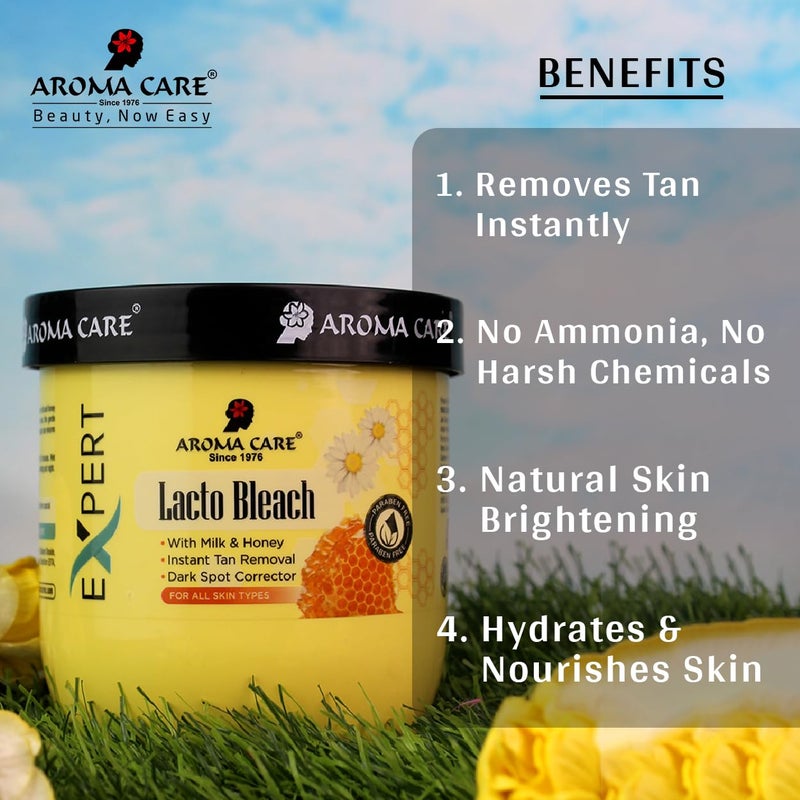 Aromacare Aroma Care Lacto Bleach with Milk Honey by Aroma Care Tan Removal Dark Spot Corrector For All Skin Types 400gm - Image 3