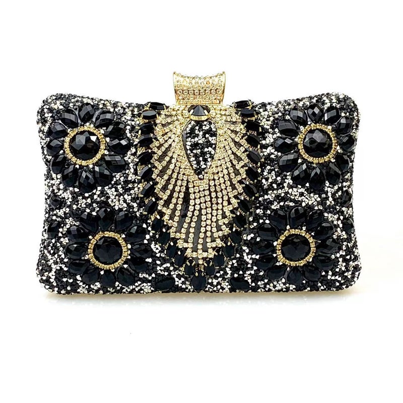 Women'S Bag 2022 New Diamond Flower Dinner Bag Flash Diamond Banquet Clutch Bag Socialite Dress Evening Bag - Image 1