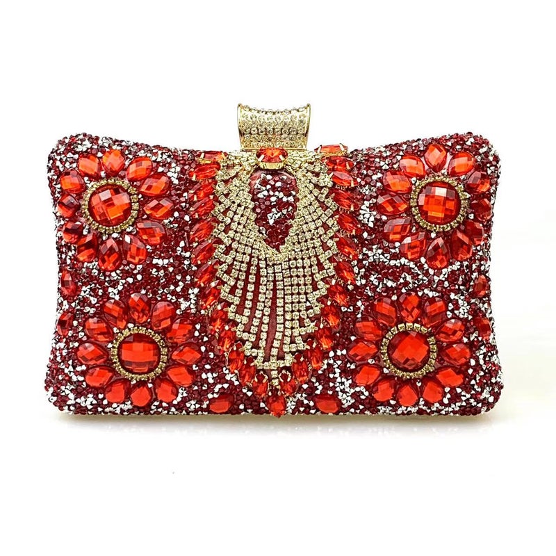 Women'S Bag 2022 New Diamond Flower Dinner Bag Flash Diamond Banquet Clutch Bag Socialite Dress Evening Bag - Image 5