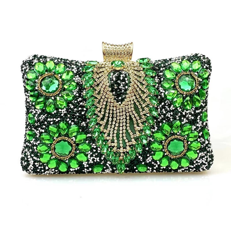 Women'S Bag 2022 New Diamond Flower Dinner Bag Flash Diamond Banquet Clutch Bag Socialite Dress Evening Bag - Image 4