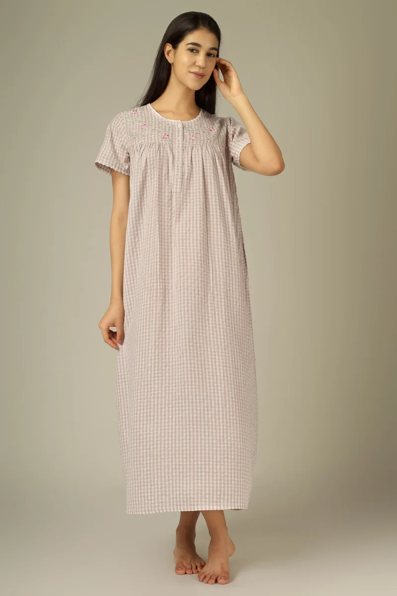 After Dark Simone, Embroidered Nightdress