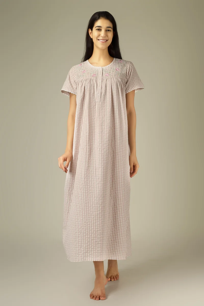 After Dark Simone, Embroidered Nightdress