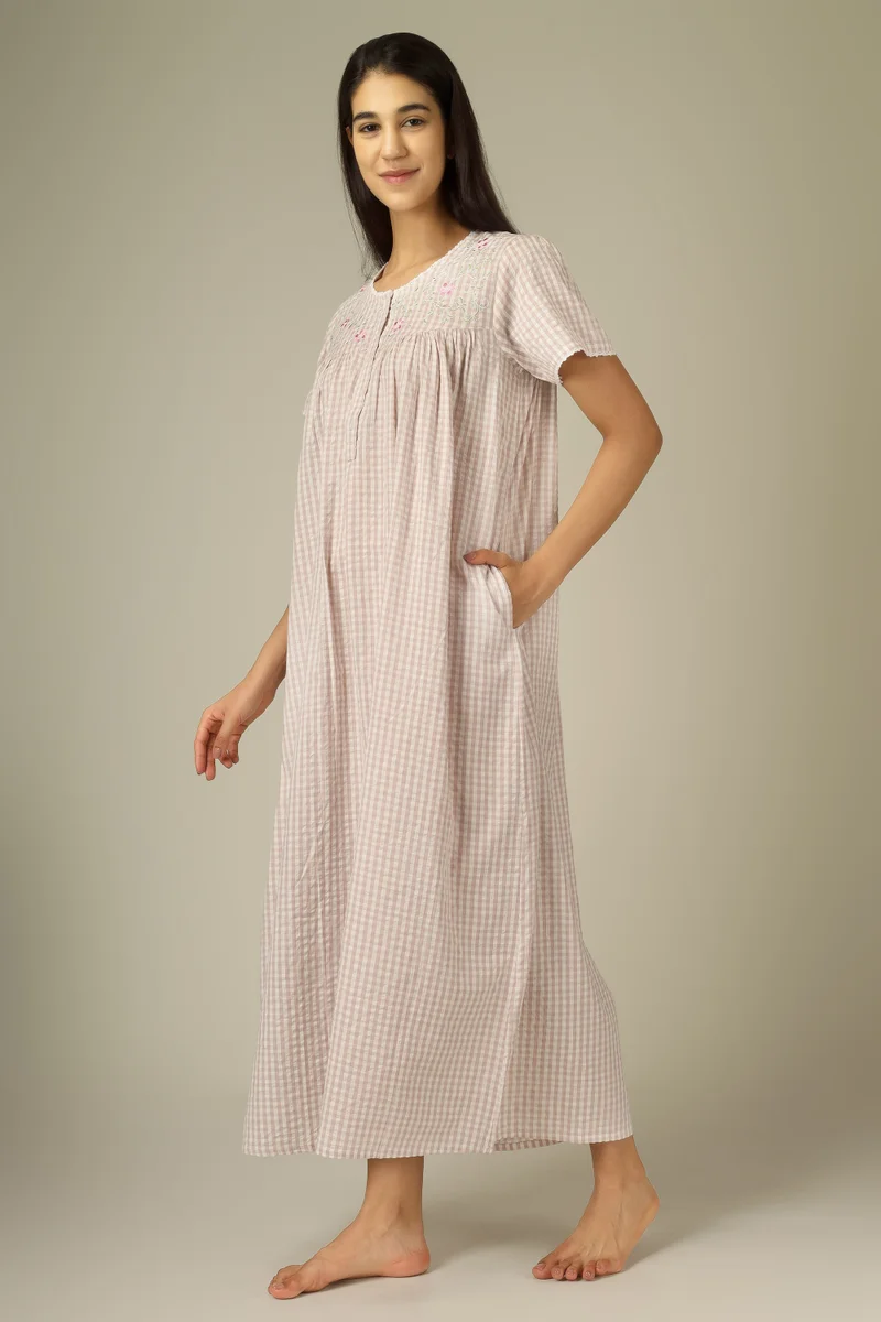 After Dark Simone, Embroidered Nightdress