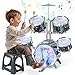CAPTAIN CHAOWING Kids Drum Set for Toddlers 13 Upgraded Jazz Drum Set for Kids Musical Instrument Toys Lights All Plastic Percussion Beginner kit for Boys Girls Toddlers Aged 35 57 - Image 2