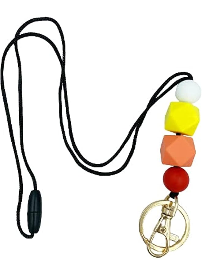 إيروريكس حبل أنيق من السيليكون مع خاصية أمان قابلة للانفصال، مثالي للمعلمات والممرضات والطلاب لحمل شارات الهوية والمفاتيح - Image 1