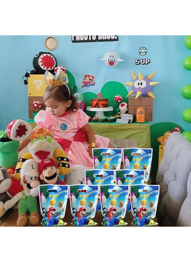 Mario 20pcs Cartoon Mario Pattern Birthday Party Supplies, Cartoon Candy Bags, Tote Bags, Kids Gift Bags, Adult Birthday Party Decorations  - Image 2