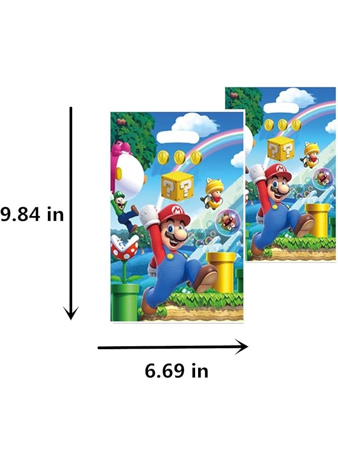 Mario 20pcs Cartoon Mario Pattern Birthday Party Supplies, Cartoon Candy Bags, Tote Bags, Kids Gift Bags, Adult Birthday Party Decorations  - Image 4