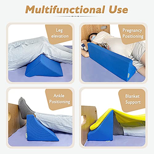 Mistuki Bed Wedge Pillow for Sleeping Seniors Incline Triangle Pillow Adults Post Surgery Back Support Bedsore Pressure Relief Positioning Foam Medical Wedge Bedridden Patient Body Leg Support（23.6"） - Image 3