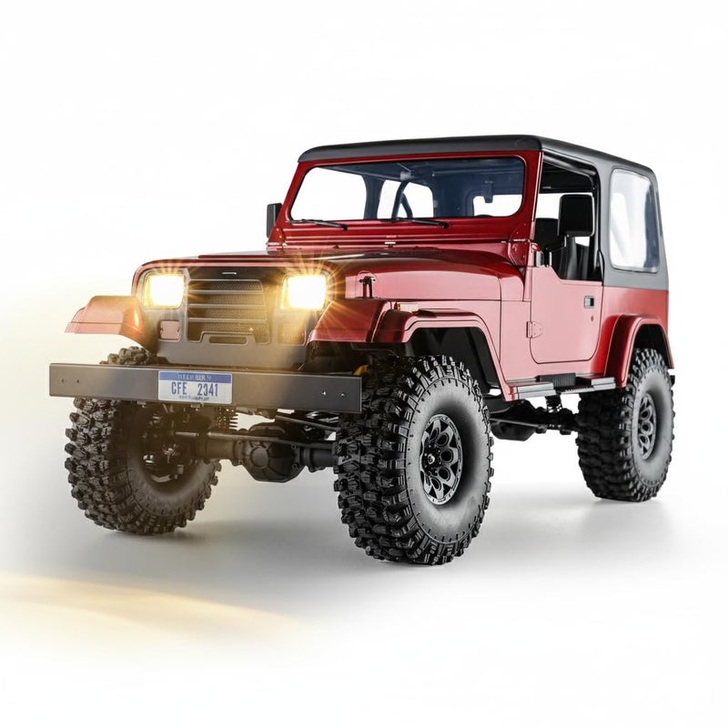 EAZYRC FMS Rochobby 110 RC Crawler Mashigan RC Truck 4x4 RTR RC Car with Foldable Front Windcreen Convertible Top RS Version - Image 2