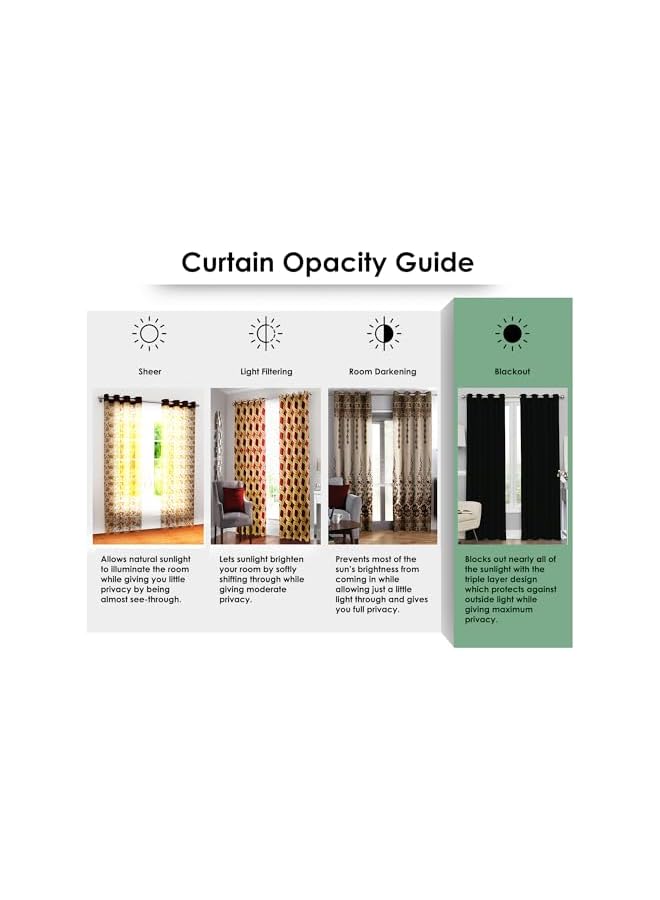 The Bros ستائر أبواب طويلة معتمة، لغرفة المعيشة/غرفة النوم. حرير صناعي فاخر، بوليستر غني. تعتيم الغرفة، عزل حراري، تقليل الضوضاء. حلقات. لون تركوازي، 2 لوحات، 275 سم/9 قدم. - Image 5