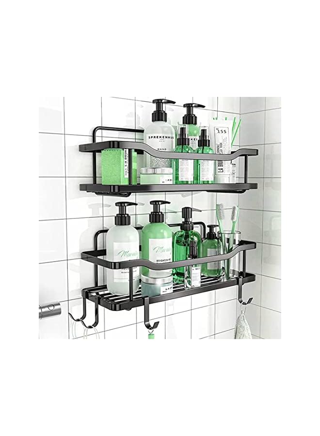 Raxoom Pack Shower Caddy l Self Adhesive Shower Shelves Organizer for Bathroom Kitchen Bedroom Living Room and More Stainless-Steel Shower Shelf Easy to Install Bathroom Shelf with Greater Load Capacity - Image 2