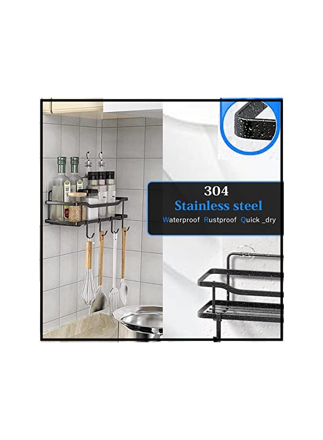 Raxoom Pack Shower Caddy l Self Adhesive Shower Shelves Organizer for Bathroom Kitchen Bedroom Living Room and More Stainless-Steel Shower Shelf Easy to Install Bathroom Shelf with Greater Load Capacity - Image 3