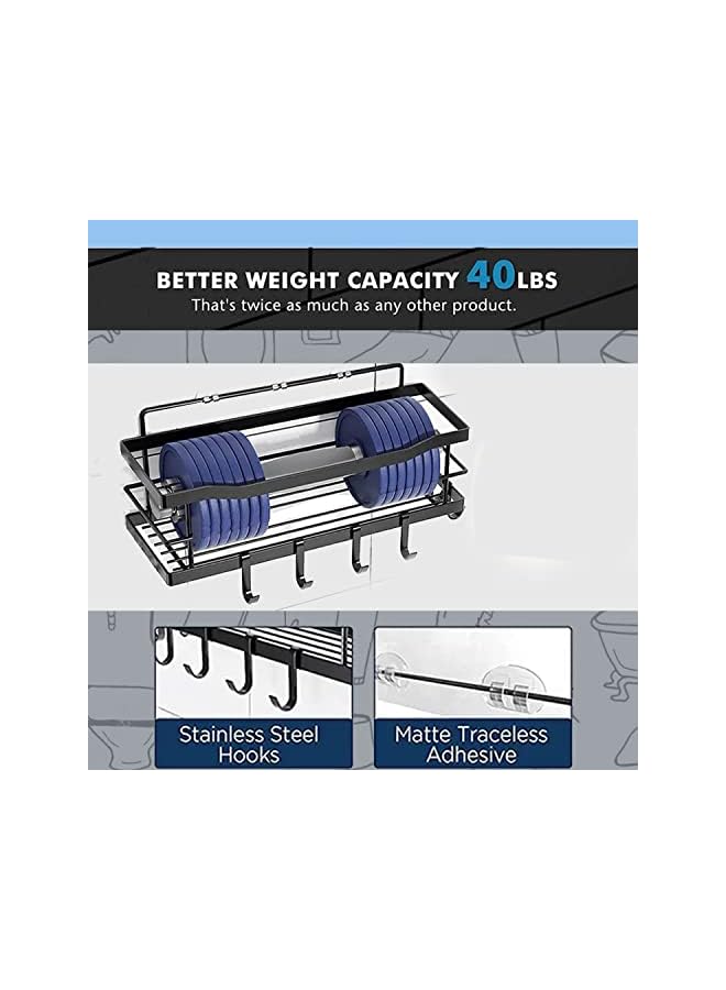 Raxoom Pack Shower Caddy l Self Adhesive Shower Shelves Organizer for Bathroom Kitchen Bedroom Living Room and More Stainless-Steel Shower Shelf Easy to Install Bathroom Shelf with Greater Load Capacity - Image 5