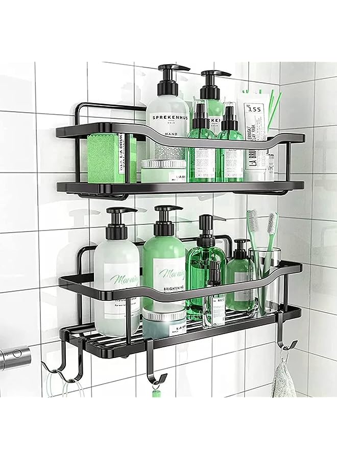 Raxoom Pack Shower Caddy l Self Adhesive Shower Shelves Organizer for Bathroom Kitchen Bedroom Living Room and More Stainless-Steel Shower Shelf Easy to Install Bathroom Shelf with Greater Load Capacity - Image 1