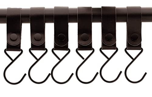 Brute Strength Classic Full Grain Leather Strap Kit Black 12 PC Mommy Hooks Stroller Clips - Image 3