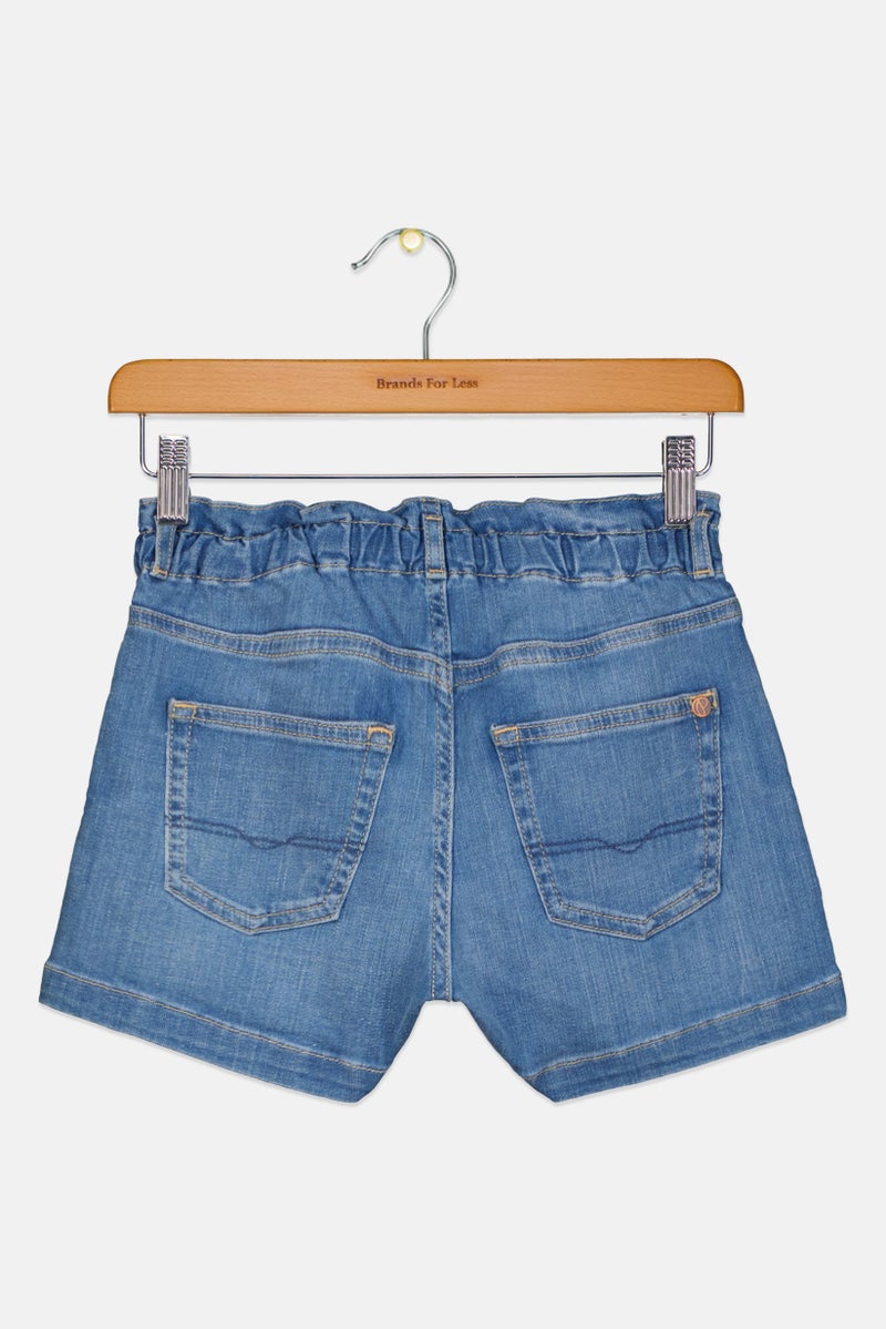 Pepe Jeans شورت جينز مغسول للبنات، أزرق - Image 2