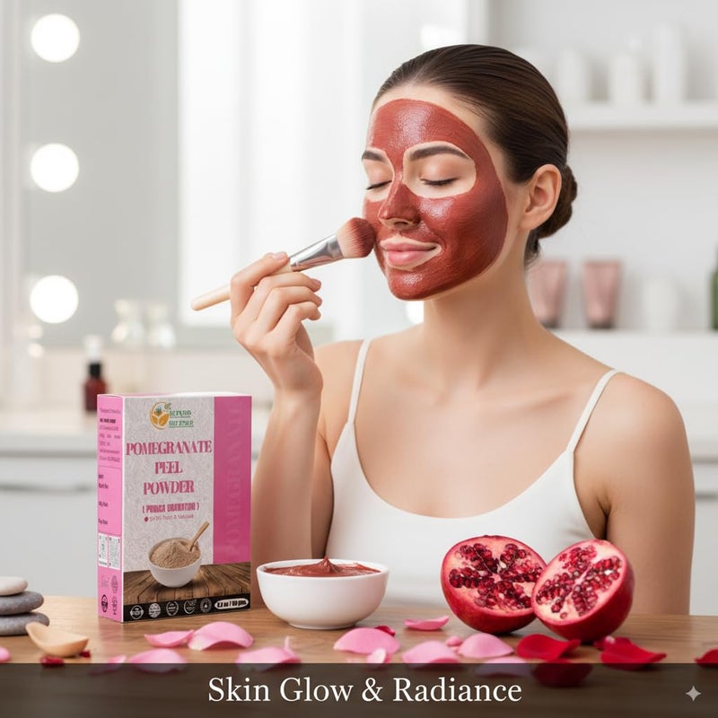 Herbs Botanica Pomegranate Peel Powder 100% Pure & Natural Pomegranate Powder for Herbal Tea, Skincare & DIY Beauty Finely Ground, Additive-Free, Resealable Pack 5.3 oz - Image 2