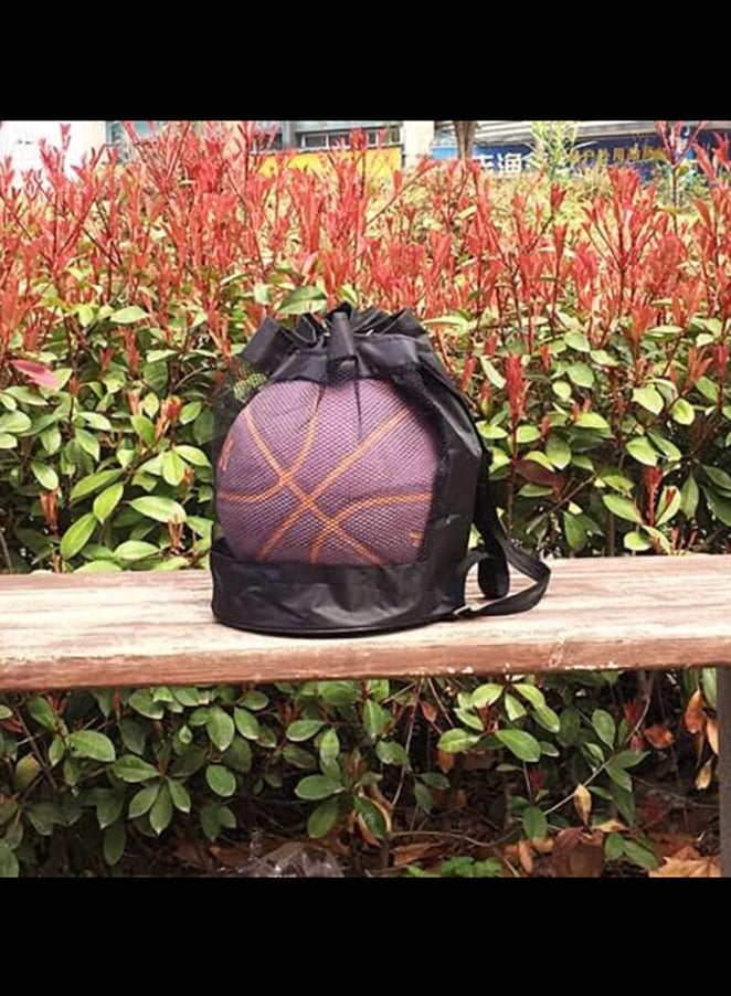 Generic Drawstring Basketball Backpack,Basketball Bag,for Football,Basketball,Volleyball,31cm,Black - Image 2