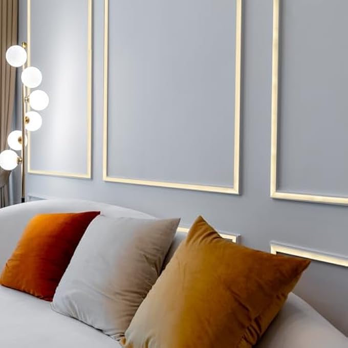 PEEL AND STICK WALL MOLDING TRIM, 0.8" X 3FT PVC SELF-ADHESIVE 3D CHAIR RAIL PANEL MOLDING TRIM FOR WALL MIRROR WINDOW FRAME AND HOME DECORATION SILVER - Image 2