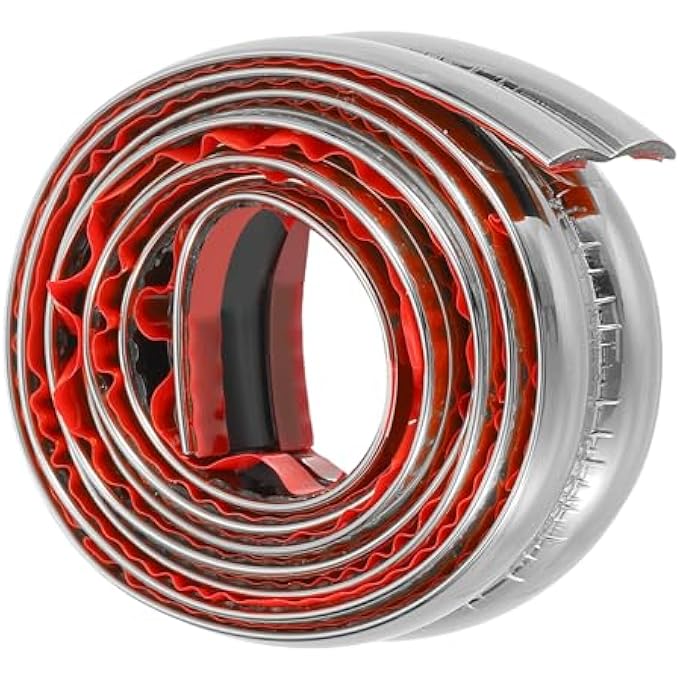 PEEL AND STICK WALL MOLDING TRIM, 0.8" X 3FT PVC SELF-ADHESIVE 3D CHAIR RAIL PANEL MOLDING TRIM FOR WALL MIRROR WINDOW FRAME AND HOME DECORATION SILVER - Image 1