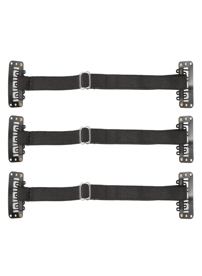 Jiawu Facelift Bands with Clips, 3Pcs Instant Face Hair Bands with Clips for Girls, Face Tape Band Adjustable Elastic Face Stretching Strap for Women, Lifting Bands - Image 2