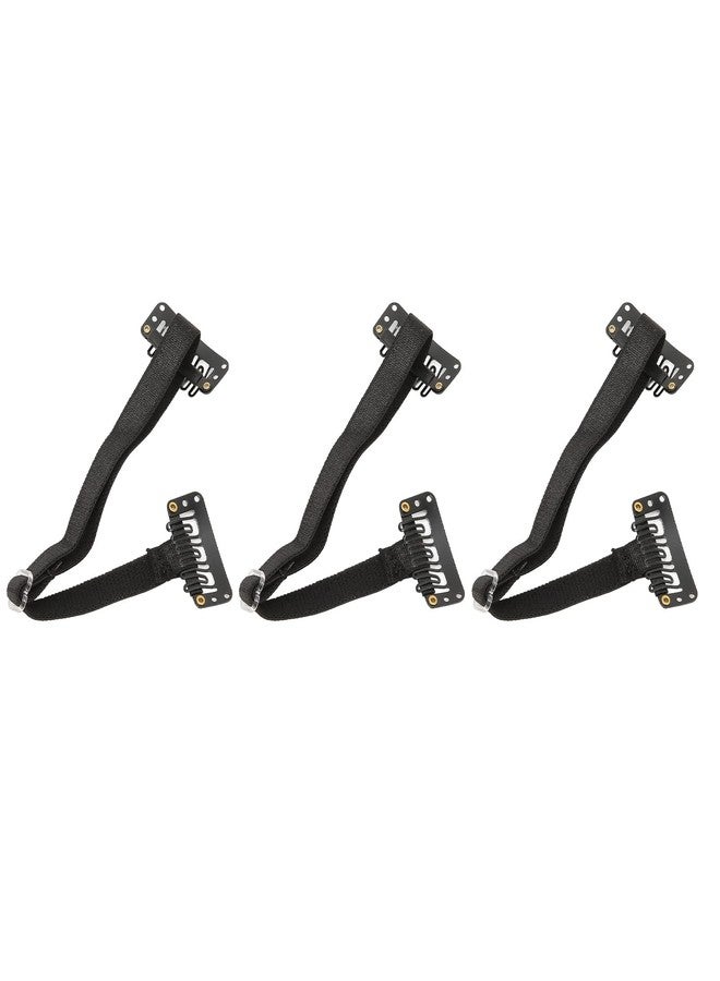 Jiawu Facelift Bands with Clips, 3Pcs Instant Face Hair Bands with Clips for Girls, Face Tape Band Adjustable Elastic Face Stretching Strap for Women, Lifting Bands - Image 1