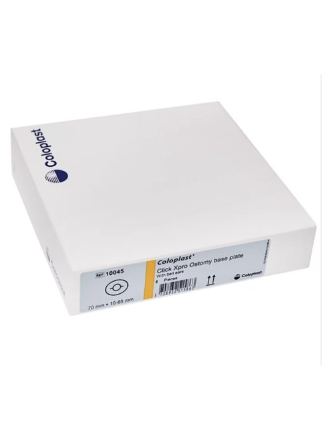 Coloplast 5 Pcs - Coloplast Click Xpro Ostomy Baseplate with Belt Tabs, 70 mm (10-65 mm) - REF 10045 - Image 1