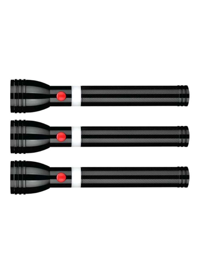 NIBEMINENT 3 in 1 Rechargeable LED Flash Light Set Black ‎20.66 x 12.62 14.37cm 