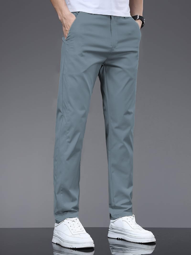 TAGDO® Mens Trendy Casual Pants||Cargo Pants for Men||Cotton Pant||Chino||Slim Fit for Men (Pant-2031-Silver-34) - Image 2